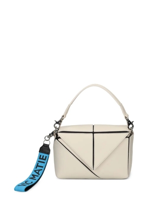 Vic Matie Rochelle geometric-panelled shoulder bag - Neutrals