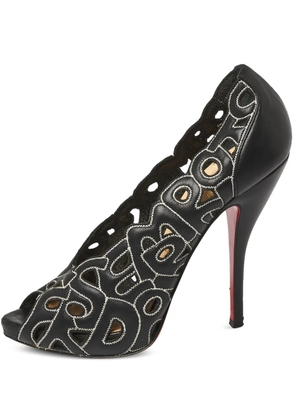 Christian Louboutin Pre-Owned 120mm cut-out detail heeled pums - Black