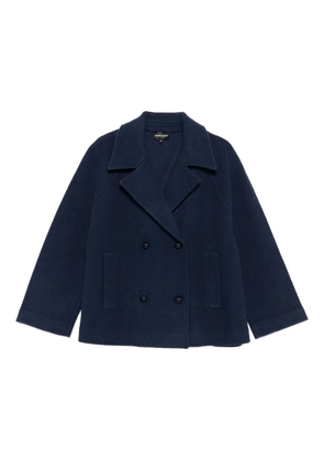 Emporio Armani double-breasted wool jacket - Blue