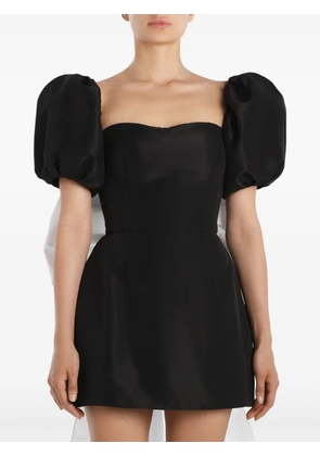 POST MERIDIEM puff-sleeve bow mini dress - Black