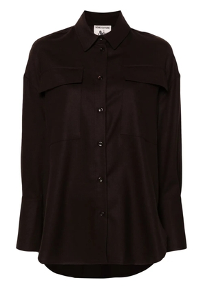 Semicouture twill shirt - Brown