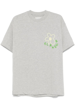 FLÂNEUR Blossom-print T-shirt - Grey