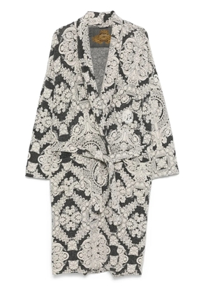 Gianfranco Ferré Pre-Owned 1980s paisley-jacquard house coat - Grey