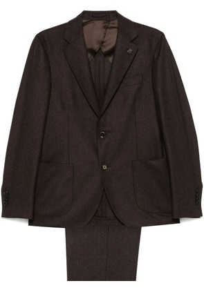 Lardini striped suit - Brown