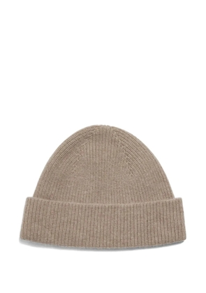Zegna cashmere ribbed beanie - Neutrals