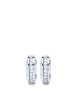 LOEV 14K white gold Eternity diamond earrings - Silver