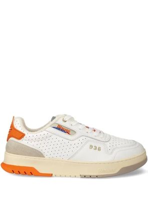 Blauer perforated leather sneakers - White