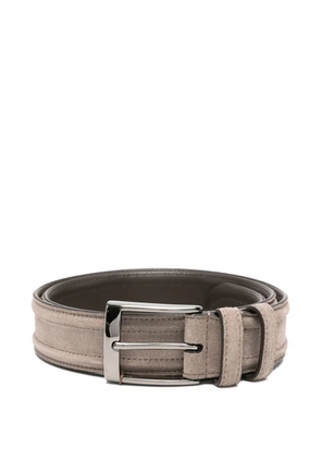 Canali suede leather belt - Grey