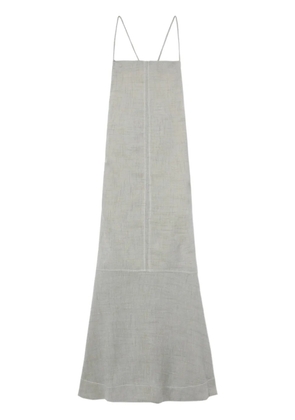 GANNI mélange tied maxi dress - Grey