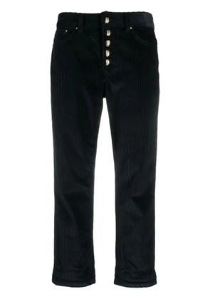 DONDUP cropped corduroy straight-leg trousers - Blue