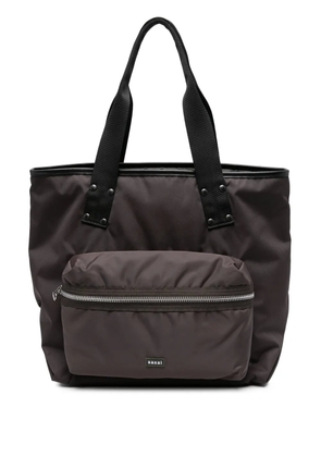 sacai detachable-pouch tote bag - Brown