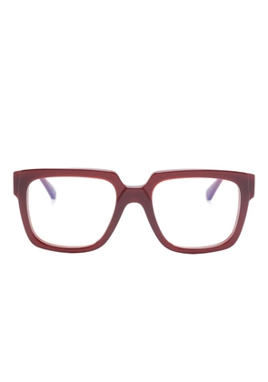Kuboraum square-frame glasses - Red