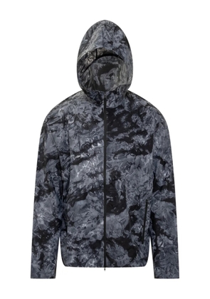 Y-3 tie-dye hooded jacket - Black