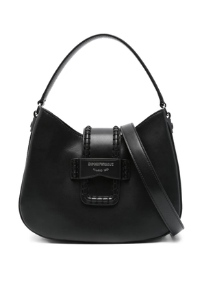 Emporio Armani braided-detail tote bag - Black