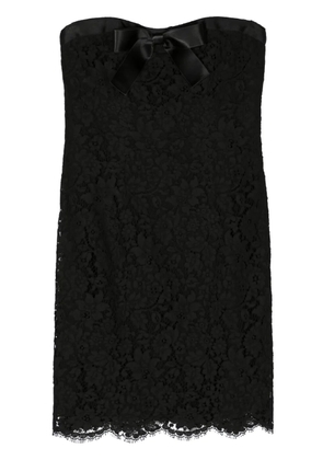 CHANEL Pre-Owned 1990s floral-lace minidress - Black