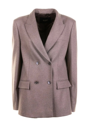 Seventy double-breasted wool blazer - Brown