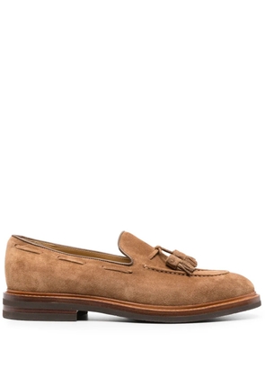 Brunello Cucinelli tassel-detail suede loafers - Brown