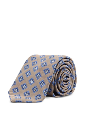 Kiton silk tie - Brown