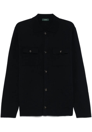 Zanone virgin wool cardigan - Blue