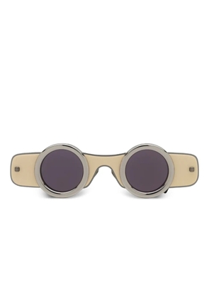 Kuboraum round-frame metallic sunglasses - Neutrals