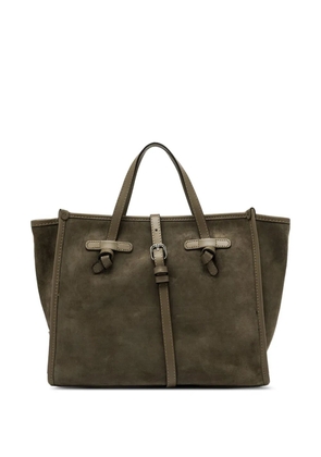 GIANNI CHIARINI Marcella knotted suede tote bag - Green
