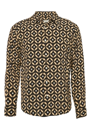 SANDRO geometric-print shirt - Brown