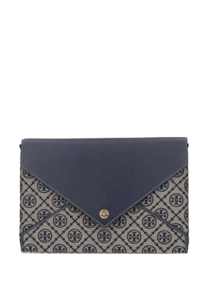 Tory Burch monogram envelope clutch - Blue