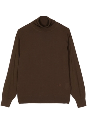 Christian Dior Pre-Owned Sports roll-neck wool jumper - Brown