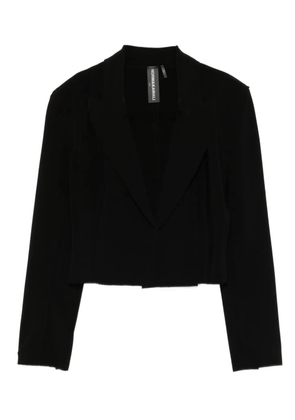 Norma Kamali v-neck cropped jacket - Black