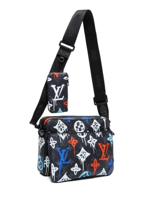 Louis Vuitton Pre-Owned 2021 Graffiti Monogram Messenger Bag - Black