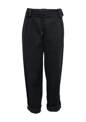Moschino Pre-Owned turn-up pleated trousers - Black
