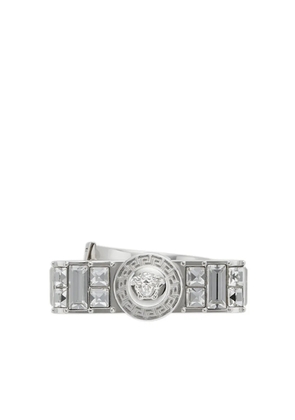 Versace Gianni Ribbon crystal ring - Silver