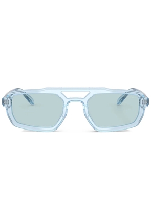 Emporio Armani transparent rectangle sunglasses - Blue