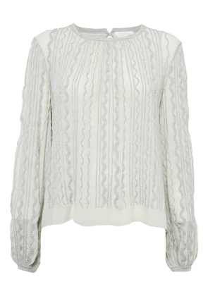 Chloé Pre-Owned wave-pattern top - White