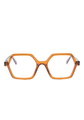 Veronika Wildgruber geometric-frame glasses - Brown
