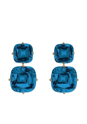 Goshwara 18K yellow gold Gossip blue topaz earrings