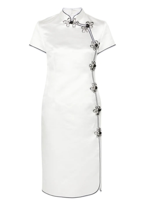 Huishan Zhang Manon silk midi dress - White