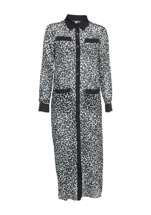 Moschino Pre-Owned leopard-print silk dress - Black