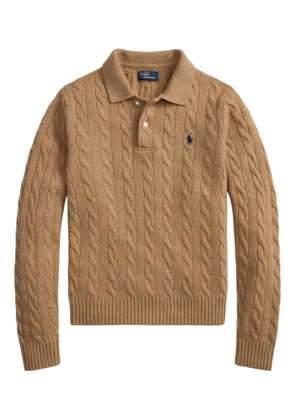 Polo Ralph Lauren cable-knit polo sweater - Neutrals