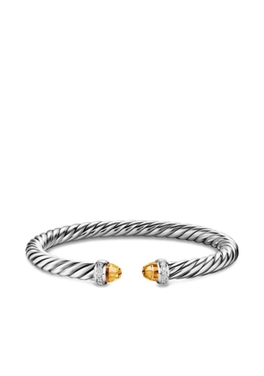 David Yurman sterling silver Cable Flex® citrine and diamond bracelet