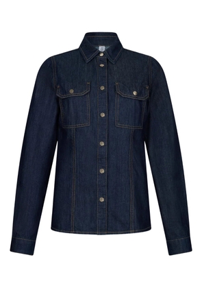 LIU JO contrast-stitching denim shirt - Blue