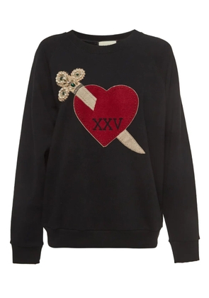 Gucci Pre-Owned heart-embroidery sweatshirt - Black