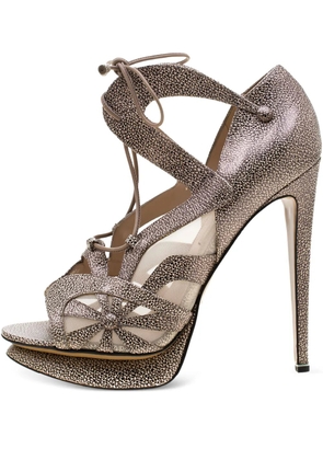 Nicholas Kirkwood 135mm leather heeled sandals - Black