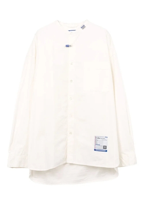 in･stru(men-tal). band-collar long-sleeve shirt - White