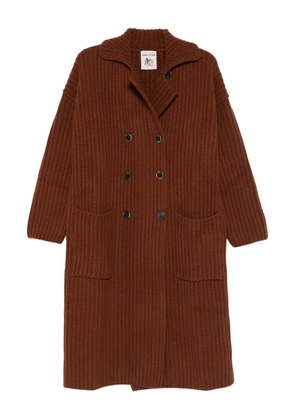 Erika Cavallini double-breasted coat - Brown