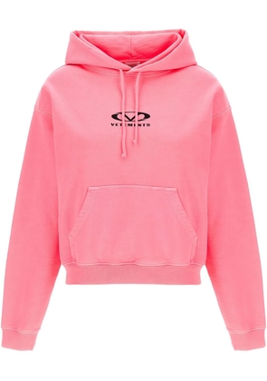 VETEMENTS logo-print hoodie - Pink
