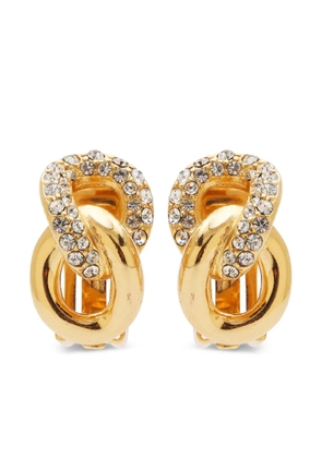 Christian Dior Pre-Owned 2000s Rhinestone earrings - Gold