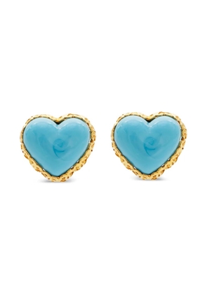 CHANEL Pre-Owned 1988 heart gold-plated earrings