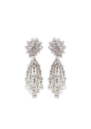 Fantasia by Deserio Cluster Waterfall earrings - Silver