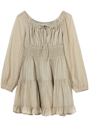 b+ab puff-sleeve minidress - Neutrals